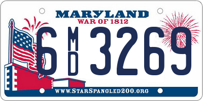 MD license plate 6MD3269