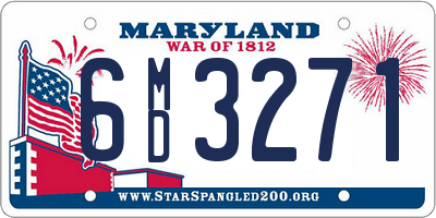 MD license plate 6MD3271