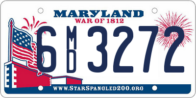 MD license plate 6MD3272