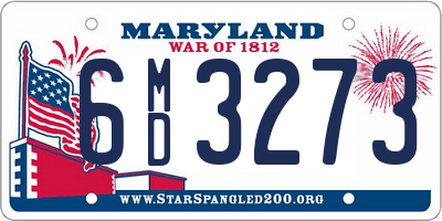 MD license plate 6MD3273