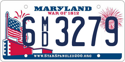 MD license plate 6MD3279