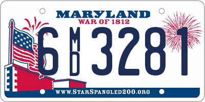 MD license plate 6MD3281