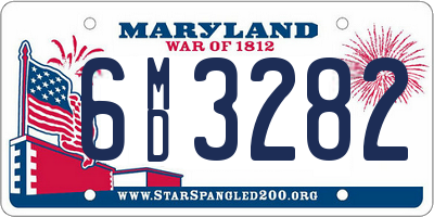 MD license plate 6MD3282