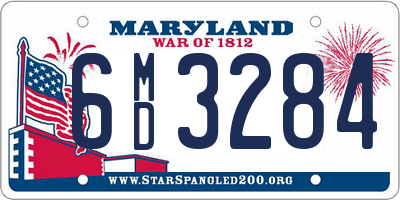 MD license plate 6MD3284