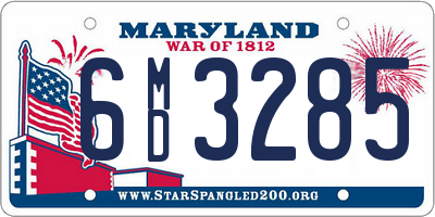 MD license plate 6MD3285