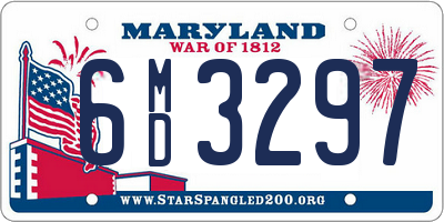 MD license plate 6MD3297