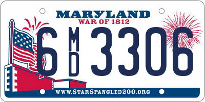 MD license plate 6MD3306