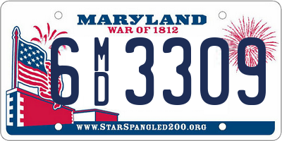 MD license plate 6MD3309