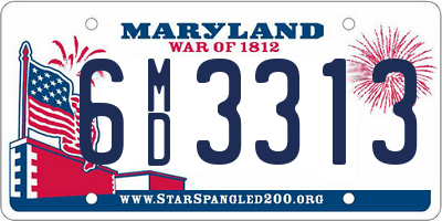 MD license plate 6MD3313