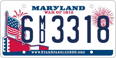 MD license plate 6MD3318