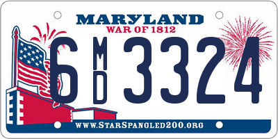 MD license plate 6MD3324