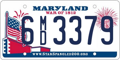 MD license plate 6MD3379