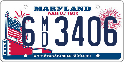 MD license plate 6MD3406