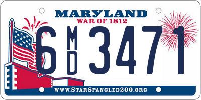 MD license plate 6MD3471