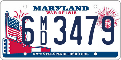 MD license plate 6MD3479