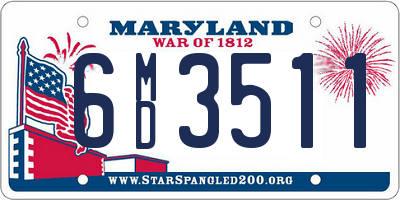 MD license plate 6MD3511