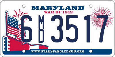 MD license plate 6MD3517