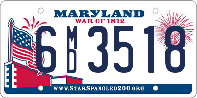 MD license plate 6MD3518