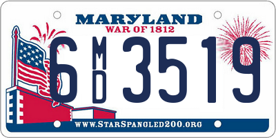 MD license plate 6MD3519