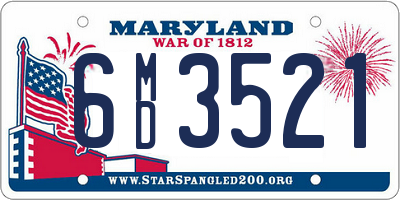 MD license plate 6MD3521