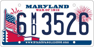 MD license plate 6MD3526