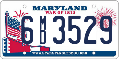 MD license plate 6MD3529