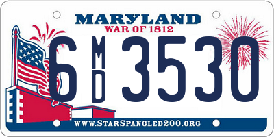 MD license plate 6MD3530