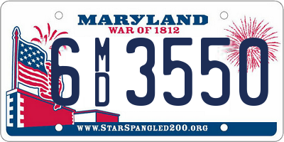 MD license plate 6MD3550