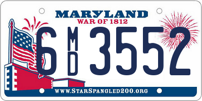 MD license plate 6MD3552