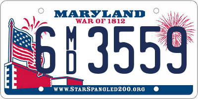 MD license plate 6MD3559