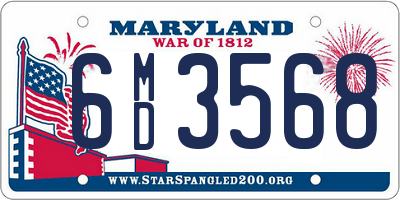 MD license plate 6MD3568