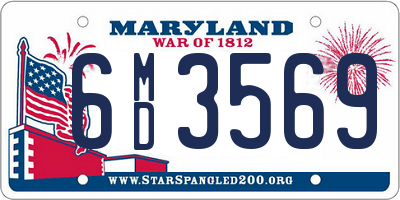 MD license plate 6MD3569