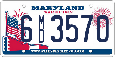 MD license plate 6MD3570