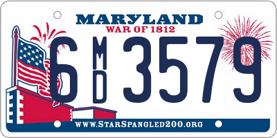 MD license plate 6MD3579