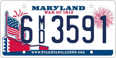 MD license plate 6MD3591