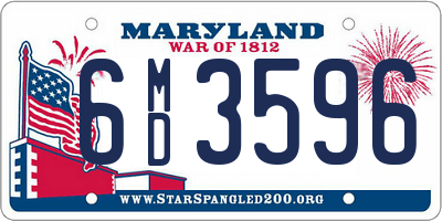 MD license plate 6MD3596