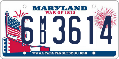 MD license plate 6MD3614