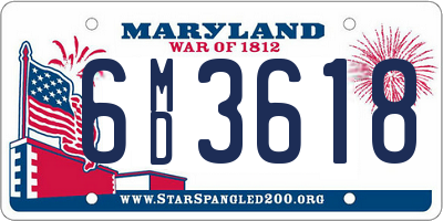 MD license plate 6MD3618