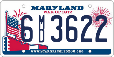 MD license plate 6MD3622