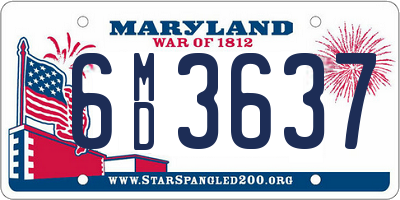 MD license plate 6MD3637