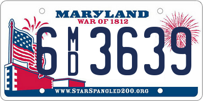 MD license plate 6MD3639