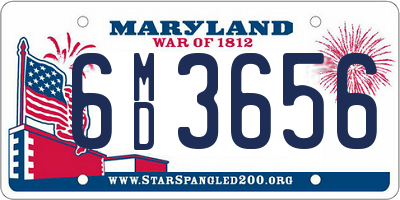 MD license plate 6MD3656