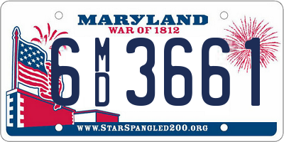 MD license plate 6MD3661