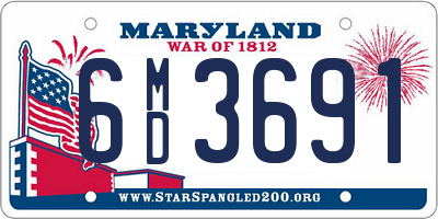 MD license plate 6MD3691