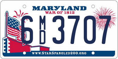 MD license plate 6MD3707