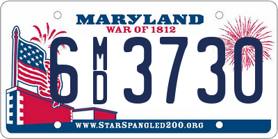 MD license plate 6MD3730