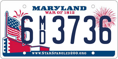 MD license plate 6MD3736