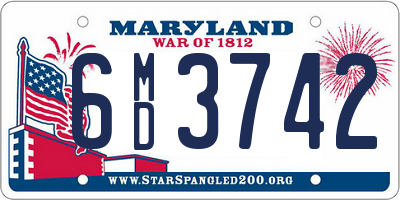 MD license plate 6MD3742