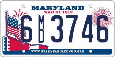 MD license plate 6MD3746