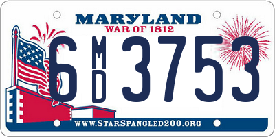 MD license plate 6MD3753